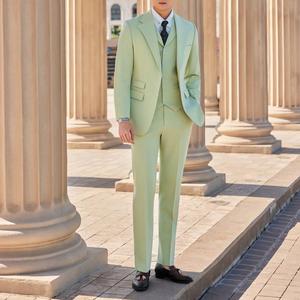 Chaleco de Color Sólido Personalizado para Hombre, Chaleco de Traje Formal y Elegante - Conjuntos Matcha - Product Image 1
