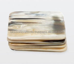 Juego de Posavasos de Cuerno Orgánico de Lujo, Estándar Élite para Hoteles, Restaurantes, Bares, Cafeterías, Hogares, Decoración de Mesa, Protección - Product Image 3