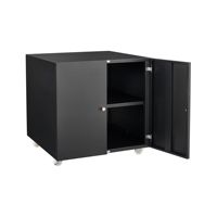 Armoire à dossiers mobile en acier à 2 portes blanche, modèle D0100HPF8MW, pour bureau et imprimante
