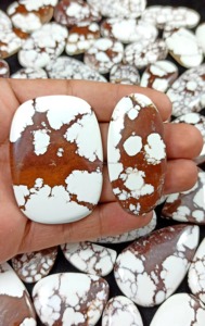 Cabochon en magnésite naturelle motif cheval sauvage, pierres précieuses en vrac, formes variées pour la fabrication de bijoux - Product Image 5