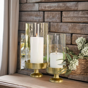 Porte-bougie en aluminium avec couvercle en verre - Product Image 2