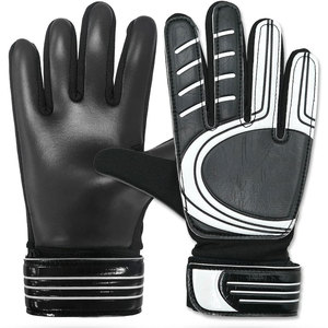 Football Goalkeeper Gloves Full Finger Non-Slip Breathable Adjustable Wrist <b>Strap</b> Unisex Sports PU Leather Purple White Finger - Product Image 4