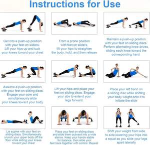 Disques d'exercice et de fitness double face pour entraînement du tronc et des abdominaux, en ABS, antistatiques, pour tapis et sols durs à la maison - Product Image 6