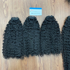 Raw Burmese Curly Human Hair Extensions Vietnamese Virgin Hair Bundles Double Drawn Natural Texture ready to ship - Product Image 6