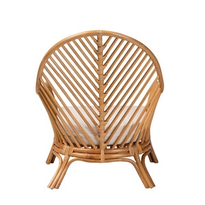 Adjustable Chaise Lounge with Contemporary Antique Design Solid Rattan Frame Fabric Cushion for Indoor Living Room Use - Product Image 6