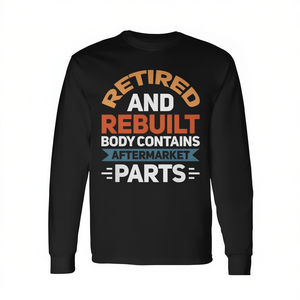 T-shirt promozionale unisex a maniche lunghe girocollo per adulti, con carrozzeria ricondizionata e parti aftermarket - Product Image 2