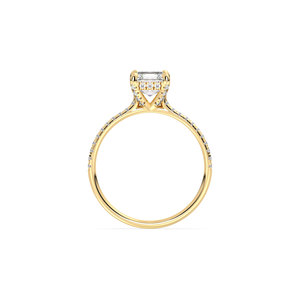 Bagues de fiançailles REYES très vendues, diamant de laboratoire taille Asscher 1,35 carat, pour femmes, or massif 14 carats, bijoux de luxe pour mariage. - Product Image 5