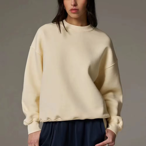 High Quality Women Sweatshirt Oversized Fleece Hoodie Crewneck Casual Streetwear Gym Wear OEM ODM Supplier - Product Image 1