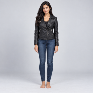Chaquetas de cuero para mujer que combinan artesanía clásica, cuero de primera calidad, apariencia elegante y uso cómodo. - Product Image 1