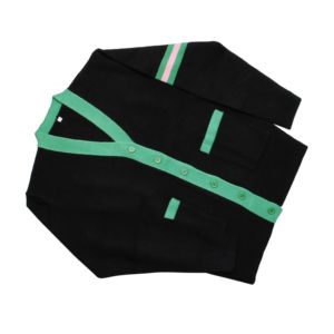 2026 New Style Customized AKA Sorority V Neck <b>Varsity</b> <b>Cardigan</b> Sweater 100% Cotton Breathable Chenille Front Logo Autumn Knitted - Product Image 5