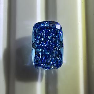 Diamante de laboratorio cultivado de 2 quilates, corte brillante modificado, color azul intenso, calidad VS2, certificado IGI, piedra suelta para joyería personalizada. - Product Image 1