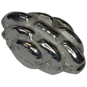 Perles ethniques brillantes rayées en argent sterling, fabricant de perles et composants en argent pour la fabrication de bijoux - Product Image 1