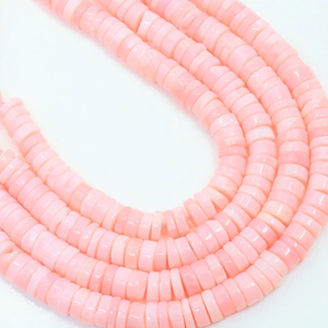 Magnifiques perles rondes lisses en opale rose, brin de 16 pouces, 6mm-8mm, perles lisses en opale rose, fabrication de bijoux, perles pour la création de bijoux - Product Image 3