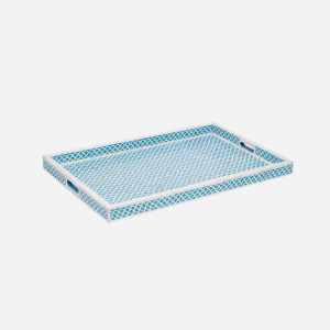 Plateau décoratif en os incrusté fait main, coloré, avec poignée, à prix très bas - Product Image 4