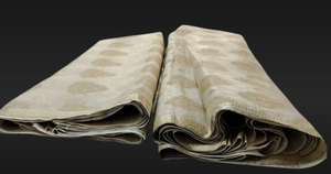 Tissu brocart en georgette 80 GSM, tissu de créateur doux et de qualité supérieure pour sari, dupatta, robe et vêtements ethniques - Product Image 3