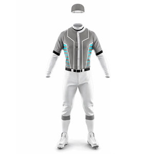 Tenues de baseball personnalisées en polyester grande taille, motifs imprimés écologiques, vêtements de sport pour adultes, uniformes d'équipe - Product Image 2