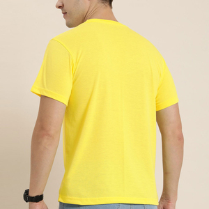 <b>Mens</b> <b>Yellow</b> O Neck Short Sleeve T <b>Shirt</b> Black Letter Print Slim Fit Casual Jersey Knitted Cotton Breathable Front Logo <b>mens</b> - Product Image 2