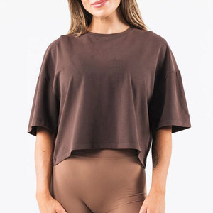 OEM Premium Spandex Cotton Women's Oversize Tee Sweat Wicking Summer Active Top 180 Grams TShirt - Product Image 1