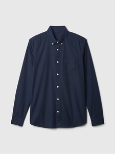 เสื้อเชิ้ตผู้ชายสีพื้น แขนยาว ปกคอปก ผ้าฝ้ายฟลานเนล 100% กันยับ สไตล์สมาร์ทแคชชวล - Product Image 5