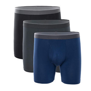 Calzoncillos Bóxer de Algodón y Elastano para Hombre, Paquete de 3, Ropa Interior Cómoda de Punto, Lavable a Máquina, Tinte Liso - Product Image 1
