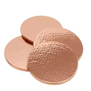 Premium Table Copper <b>Coaster</b> <b>Set</b> Decorative Beverage Holder for Luxury Dining Restaurant Hotel Bar Coffee Table - Product Image 1
