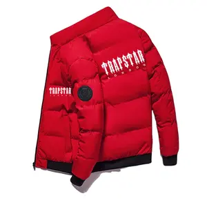 Jaket Puffer Trapstar pria kustom bordir & tambalan bekerja HANGAT & tebal Multi warna mantel & jaket Logo Anda sendiri