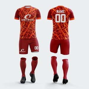 Custom Unisex <b>Soccer</b> Football Uniform Short Sleeve T-Shirt Digital Print Front 100% Polyester Plus Size 340g - Product Image 2