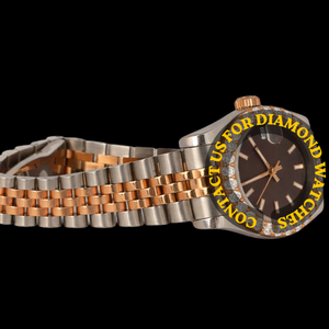 Montre de luxe unisexe tendance avec cadran rond en moissanite marron de qualité supérieure, mouvement à quartz et lunette mécanique - Product Image 2