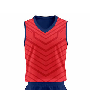 Unisex Red Sleeveless <b>Volleyball</b> Jersey <b>Set</b> Navy Shorts Moisture Wicking Sublimated 100% Polyester Breathable Mesh Athletic Wear - Product Image 4