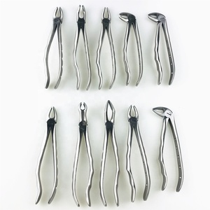 Ensemble de forceps d'extraction dentaire professionnels en acier inoxydable, kit d'instruments chirurgicaux pour l'extraction des dents supérieures et inférieures - Product Image 4