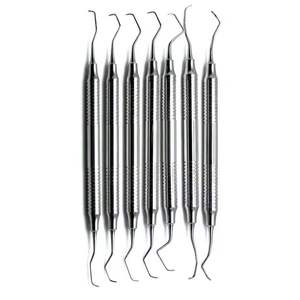 Professional Gracey Curettes & Sickle Scaler <b>Set</b> – 7 Pcs Class I Stainless Steel Dental Surgical Instruments - Product Image 1