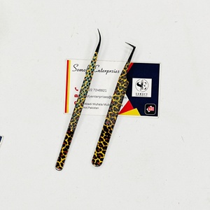 Pinzas Profesionales para Extensión de Pestañas, Acero Inoxidable Sólido, Diseño de Leopardo/Guepardo, Logotipo Personalizado, Recubrimiento de Papel, Precisión - Product Image 4