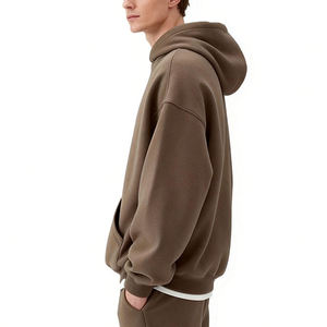 Sudadera con Capucha de Corte Cuadrado para Hombre, Personalizada, de Algodón Grueso, Fabricante OEM de Marca Privada - Product Image 2