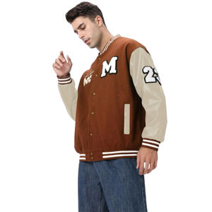 Fournisseur OEM ODM de vêtements de mode, vestes de baseball personnalisées en chenille pour clubs et équipes, avec patch brodé sur mesure, couleur personnalisable, collection printemps - Product Image 4