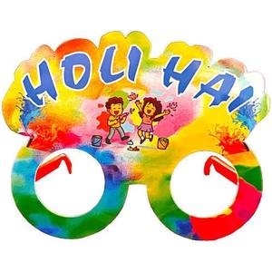 Lunettes en papier colorées pour Holi, accessoires photo pour hommes, femmes et enfants, décoration, lunettes en papier amusantes pour Holi, vente en gros OEM - Product Image 1