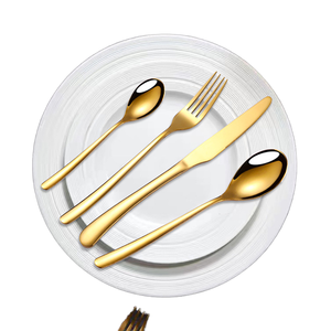 Ensemble de couverts modernes en acier inoxydable doré, style indien, pour mariages, restaurants et grands dîners, design classique - Product Image 1