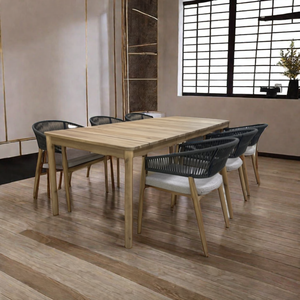 Ensemble de table à manger en bois massif de style minimaliste Mobilier de restaurant durable pour la cuisine Fabriqué au Vietnam - Product Image 1