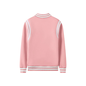 Veste universitaire en polaire 100 % polyester de haute qualité pour homme, 600 g/m², col montant, boutonnée, décontractée, style baseball, unie, automne-hiver - Product Image 2