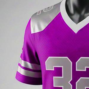 Jersey de Fútbol Americano Personalizado OEM, Corto, Transpirable, Unisex, Diseño Totalmente Personalizado, Última Llegada, Jersey para Fanáticos, Precio Económico - Product Image 6