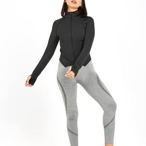 Nouvelle Veste de Sport Femme à Manches Longues en Spandex/Nylon Respirante et à Séchage Rapide avec Fermeture Éclair sur le Devant – Qualité Supérieure pour Yoga et Entraînement - Product Image 1