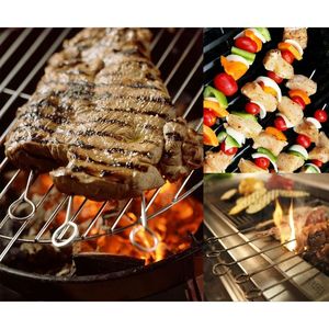 Lot de 12 brochettes à kebab en acier inoxydable de 10 pouces, outils de barbecue pour la préparation de kebabs et de kabobs - Product Image 4