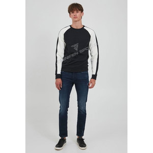 High Quality 300 GSM Blank Heavy Fleece <b>Neutral</b> Neck Drop Shoulder Winter Sports Wear Sweatshirt Custom Logo Men's Crewneck - Product Image 2