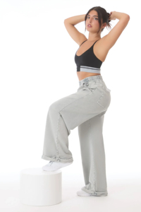 Pantalon de jogging pour femme avec logo personnalisé, pantalon de survêtement délavé pour femme, marque privée, pour la gym et les loisirs, pantalon de jogging pour femme, pantalon de survêtement pour femme - Product Image 2