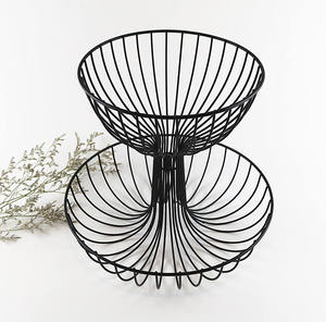 Iron Wire Fruit <b>Basket</b> & Holder with Handle Eco-Friendly Modern Decorative Fruit Bowl for Countertop <b>Food</b> Storage - Product Image 2