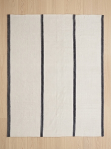 Handwoven Cotton Durrie <b>Rug</b> Minimalist Striped Flatweave Carpet Modern Neutral Area <b>Rug</b> for Living Room - Product Image 4