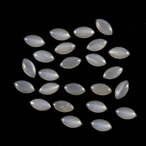 Pierre précieuse naturelle en pierre de lune grise, cabochon, taille marquise, pierre précieuse en vrac pour la création de bijoux, livraison rapide, produits en ligne, vente en gros en vrac - Product Image 3