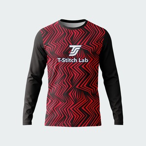 T-shirt pour homme à prix de gros, séchage rapide, respirant, coupe classique, service OEM, manches longues, logo personnalisé, qualité supérieure - Product Image 6