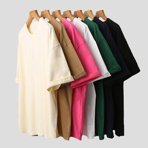 เสื้อยืดโอเวอร์ไซส์สำหรับผู้ชายและยูนิเซ็กซ์ ผ้าเจอร์ซีย์เนื้อหนัก ผสมคอตตอน/ใยไผ่ คอกลม ไหล่ตก ใส่สบายในฤดูร้อน พร้อมบริการสกรีนลายตามสั่ง - Product Image 5