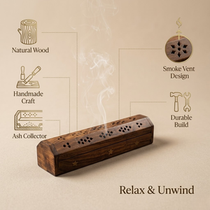 Handmade Wooden Incense Burner Coffin Box Brass Inlay Ash Catcher Storage <b>Aroma</b> <b>Diffuser</b> Holder Luxury Home Decor Wholesale Gift - Product Image 6