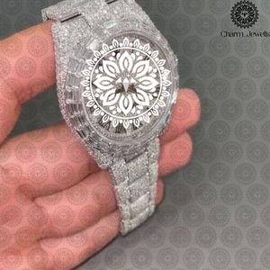 Montre de luxe pour homme en acier inoxydable Charm Jewells, cadran 40 mm, bracelet 20 mm, mouvement mécanique, étanche 10 bars, date automatique, fonction push - Product Image 4